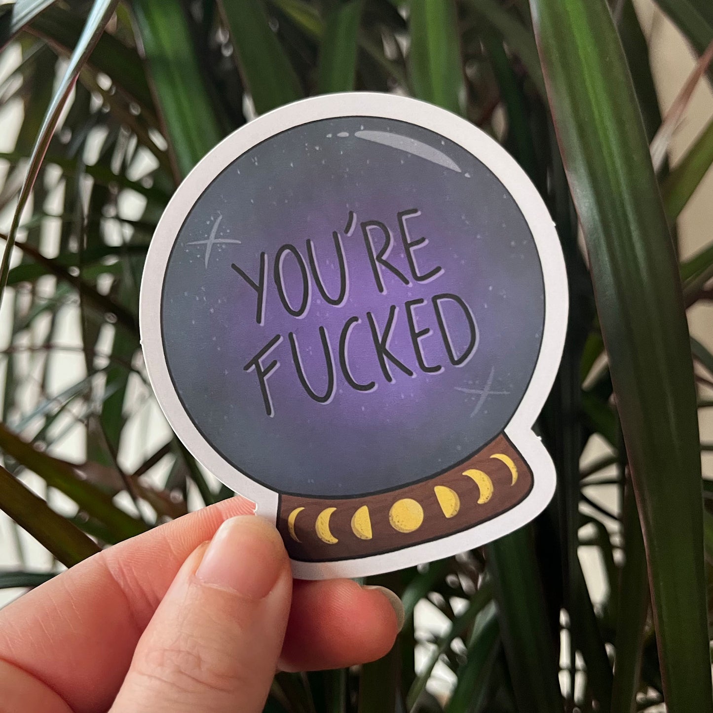 Die cut sticker youre fucked, Detail